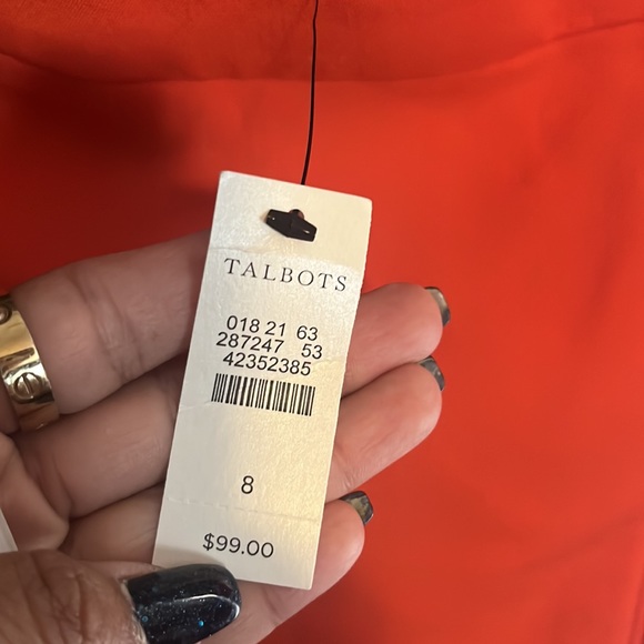 Talbots orange zipper skirt - Picture 5 of 6